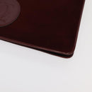 CARTIER Clutch Bag Leather Suede 2Set Bordeaux Auth mr782-7