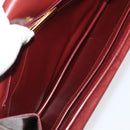 CARTIER Clutch Bag Leather Suede 2Set Bordeaux Auth mr782-8
