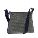 Christian Dior Trotter Canvas Shoulder Bag Navy Auth mr790-1