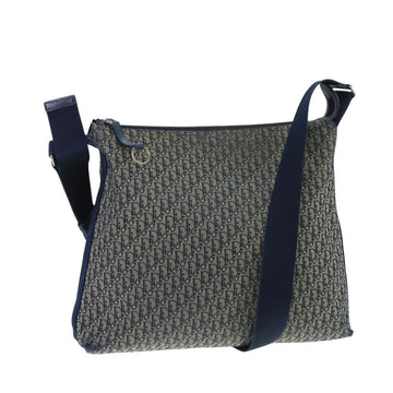 Christian Dior Trotter Canvas Shoulder Bag Navy Auth mr790