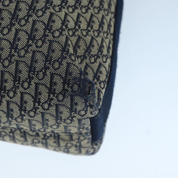 Christian Dior Trotter Canvas Shoulder Bag Navy Auth mr790