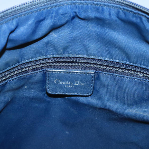 Christian Dior Trotter Canvas Shoulder Bag Navy Auth mr790