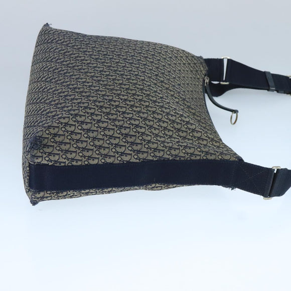 Christian Dior Trotter Canvas Shoulder Bag Navy Auth mr790