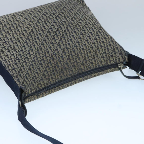 Christian Dior Trotter Canvas Shoulder Bag Navy Auth mr790