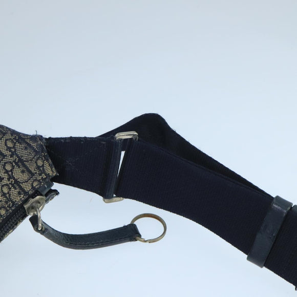 Christian Dior Trotter Canvas Shoulder Bag Navy Auth mr790