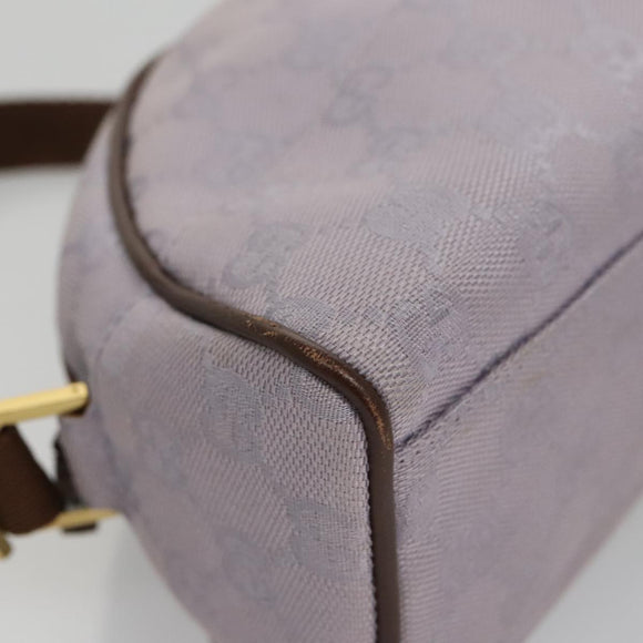 GUCCI GG Canvas Shoulder Bag Purple Gold Auth mr791