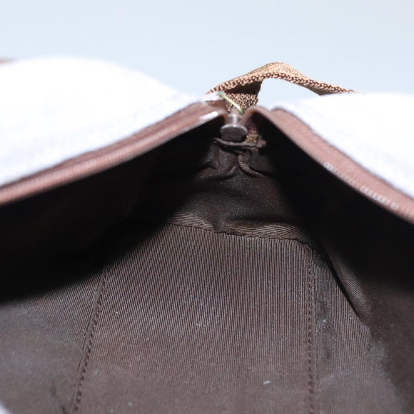 GUCCI GG Canvas Shoulder Bag Purple Gold Auth mr791