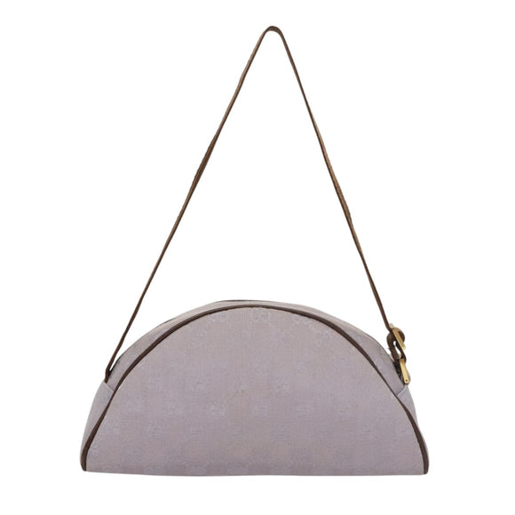 GUCCI GG Canvas Shoulder Bag Purple Gold Auth mr791