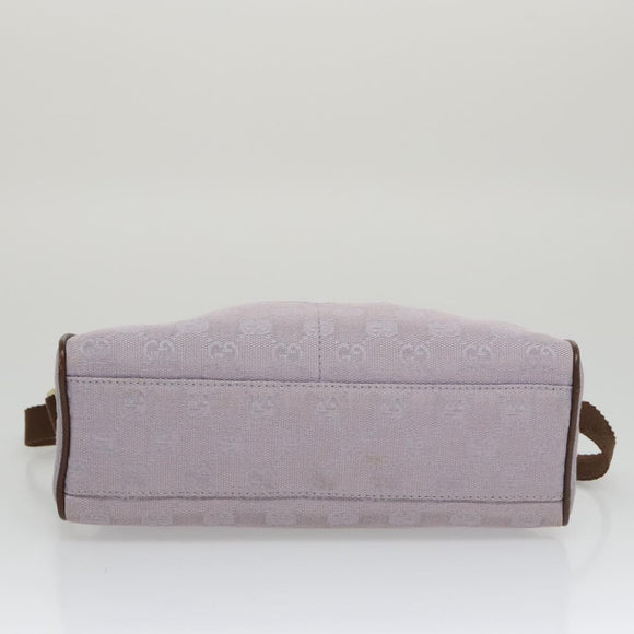 GUCCI GG Canvas Shoulder Bag Purple Gold Auth mr791