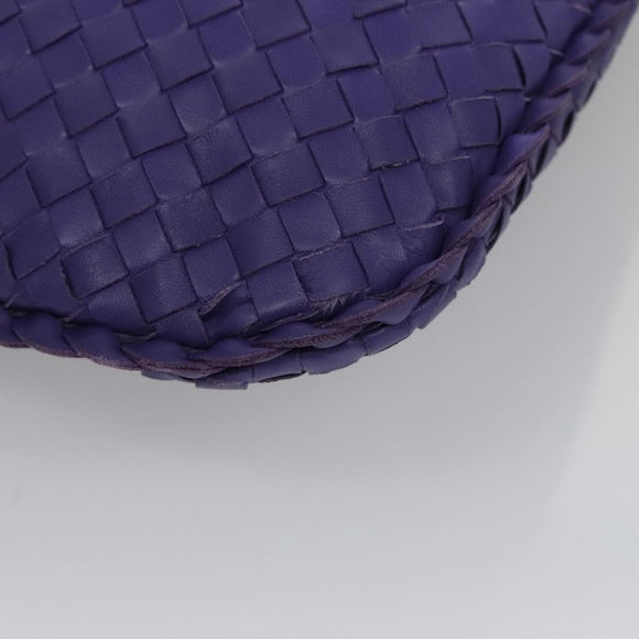 BOTTEGA VENETA Hobo Shoulder Bag Leather Purple Auth mr793M