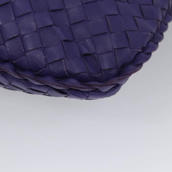 BOTTEGA VENETA Hobo Shoulder Bag Leather Purple Auth mr793M
