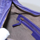 BOTTEGA VENETA Hobo Shoulder Bag Leather Purple Auth mr793M-20