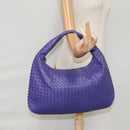 BOTTEGA VENETA Hobo Shoulder Bag Leather Purple Auth mr793M-24