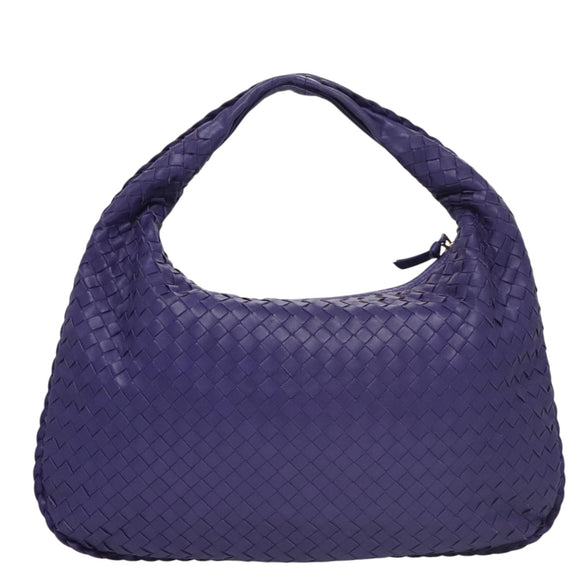 BOTTEGA VENETA Hobo Shoulder Bag Leather Purple Auth mr793M