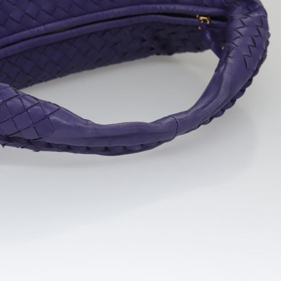 BOTTEGA VENETA Hobo Shoulder Bag Leather Purple Auth mr793M
