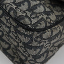 Christian Dior Trotter Canvas Saddle Shoulder Bag Navy Silver Auth mr803-15