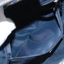Christian Dior Trotter Canvas Saddle Shoulder Bag Navy Silver Auth mr803-25