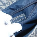 Christian Dior Trotter Canvas Saddle Shoulder Bag Navy Silver Auth mr803-12