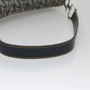 Christian Dior Trotter Canvas Saddle Shoulder Bag Navy Silver Auth mr803-7