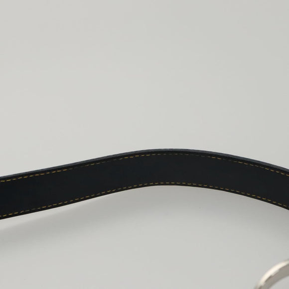 Christian Dior Trotter Canvas Saddle Shoulder Bag Navy Silver Auth mr803