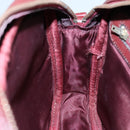 CARTIER Must Line Shoulder Bag Leather Bordeaux Gold Auth mr807-20