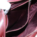 CARTIER Must Line Shoulder Bag Leather Bordeaux Gold Auth mr807-21