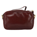 CARTIER Must Line Shoulder Bag Leather Bordeaux Gold Auth mr807-2