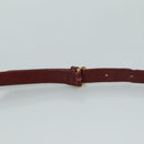 CARTIER Must Line Shoulder Bag Leather Bordeaux Gold Auth mr807-8