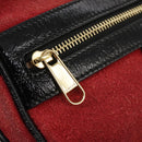 GUCCI Sherry Line Shoulder Bag Suede Red Navy Auth mr825-22