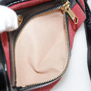 GUCCI Sherry Line Shoulder Bag Suede Red Navy Auth mr825-23