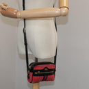 GUCCI Sherry Line Shoulder Bag Suede Red Navy Auth mr825-24