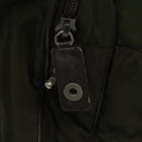 PRADA Boston Bag Nylon 2way Khaki Silver Auth mr830-17