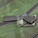 PRADA Boston Bag Nylon 2way Khaki Silver Auth mr830-22