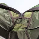 PRADA Boston Bag Nylon 2way Khaki Silver Auth mr830-24