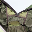 PRADA Boston Bag Nylon 2way Khaki Silver Auth mr830-25