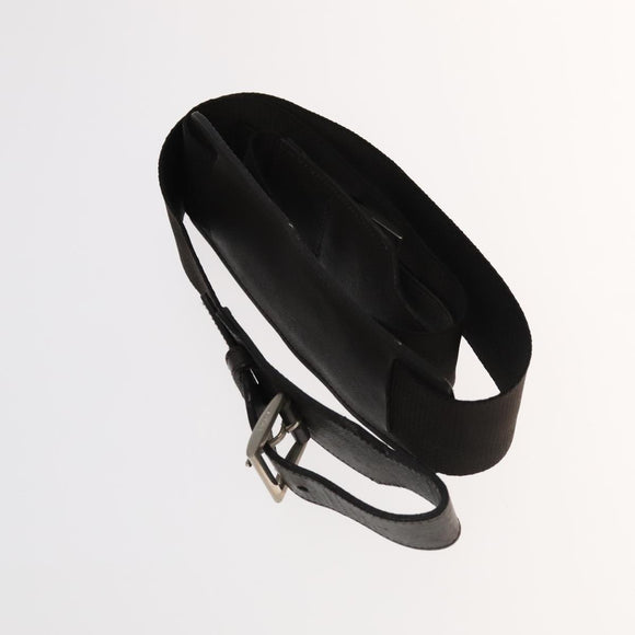 PRADA Boston Bag Nylon 2way Khaki Silver Auth mr830