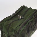 PRADA Boston Bag Nylon 2way Khaki Silver Auth mr830-6