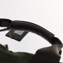 PRADA Boston Bag Nylon 2way Khaki Silver Auth mr830-8