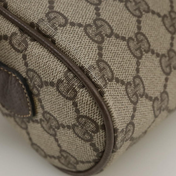 GUCCI Web Sherry Line GG Supreme Shoulder Bag PVC Beige Red Green Auth mr832