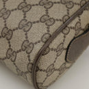 GUCCI Web Sherry Line GG Supreme Shoulder Bag PVC Beige Red Green Auth mr832-14