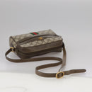 GUCCI Web Sherry Line GG Supreme Shoulder Bag PVC Beige Red Green Auth mr832-7