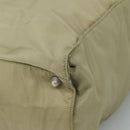 PRADA Tote Bag Nylon Beige Silver Auth mr836-14