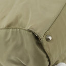 PRADA Tote Bag Nylon Beige Silver Auth mr836-9