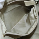 PRADA Tote Bag Nylon Beige Silver Auth mr836-20