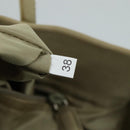 PRADA Tote Bag Nylon Beige Silver Auth mr836-12
