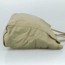 PRADA Tote Bag Nylon Beige Silver Auth mr836-3