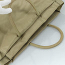 PRADA Tote Bag Nylon Beige Silver Auth mr836-6