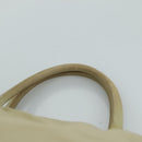 PRADA Tote Bag Nylon Beige Silver Auth mr836-8