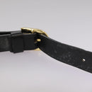 Burberrys Shoulder Bag Leather Black Gold Auth mr850-10