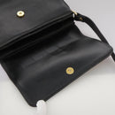 Burberrys Shoulder Bag Leather Black Gold Auth mr850-11